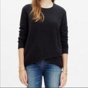 Madewell Black cross wrap sweater